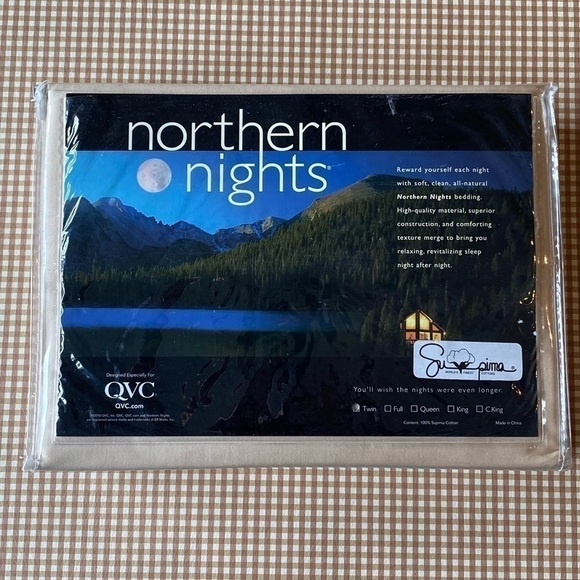 Northern Nights 100% Supima Cotton Ivory sheet set. Twin size. NWT. Unopened - Picture 2 of 14